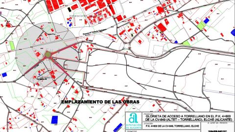 La actuaci&oacute;n se realizar&aacute; en la intersecci&oacute;n de la CV-849 que enlaza con el aeropuerto y el n&uacute;cleo urbano de esta pedan&iacute;a de Elche