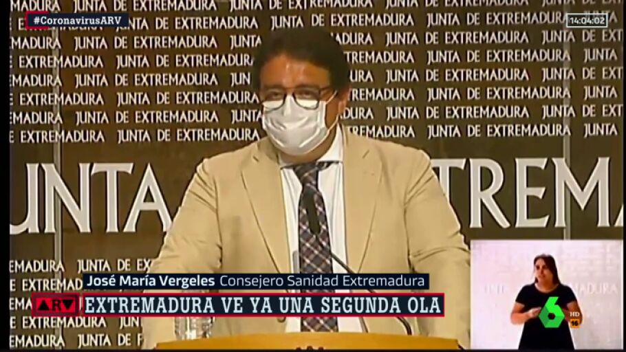 Jos&eacute; Mar&iacute;a Vergeles, consejero de Sanidad de Extremadura