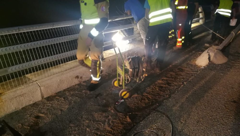 Los bomberos de la Diputación participaron en la búsqueda hasta la medianoche