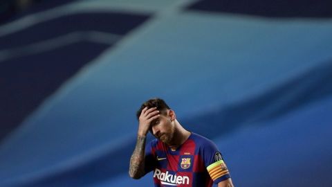Lionel Messi, cabizbajo