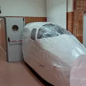 Simulador de vuelo desmontado en la ULE Simulador de vuelo desmontado en la ULE