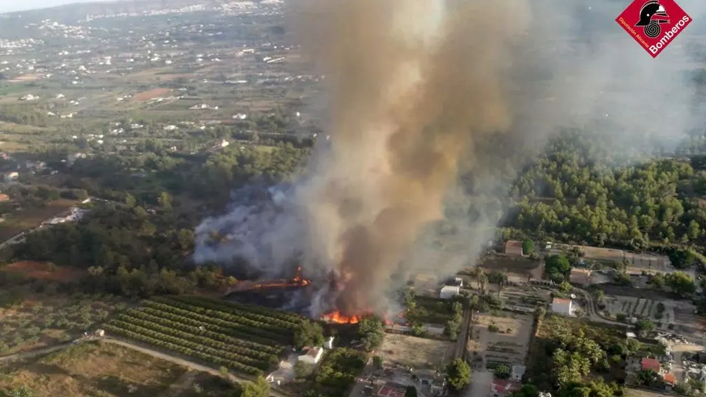 Incendio en Jávea Incendio en Jávea