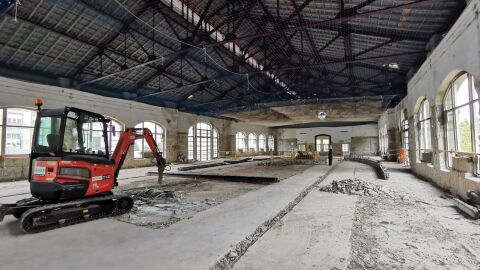 Obras en la Praza de Abastos