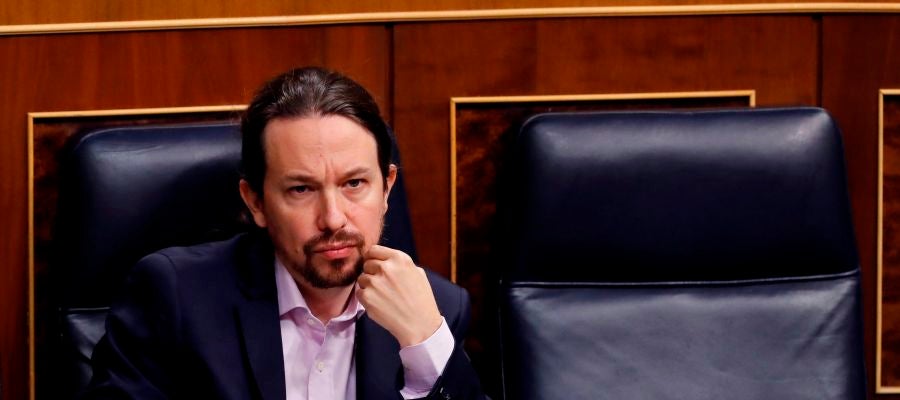 El vicepresidente del Gobierno, Pablo Iglesias, durante un pleno en el Congreso El vicepresidente del Gobierno, Pablo Iglesias, durante un pleno en el Congreso