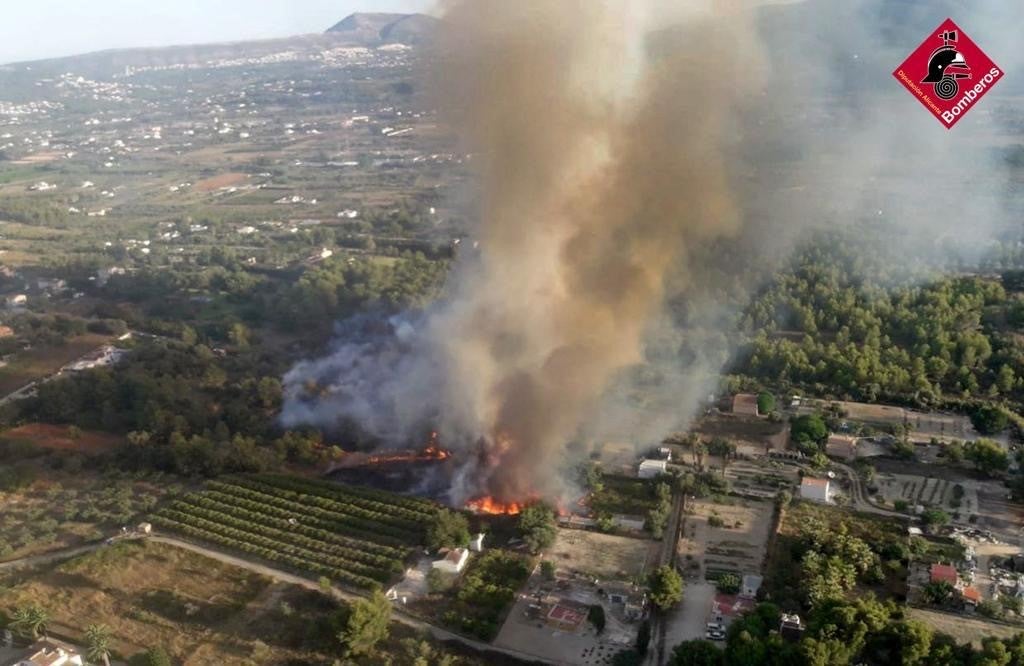 La secuencia de incendios ocurridos en la Marina Alta denota que podrían haber sido intencionados La secuencia de incendios ocurridos en la Marina Alta denota que podrían haber sido intencionados