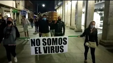 Manifestación en defensa de la hostelería en Palencia Palencia