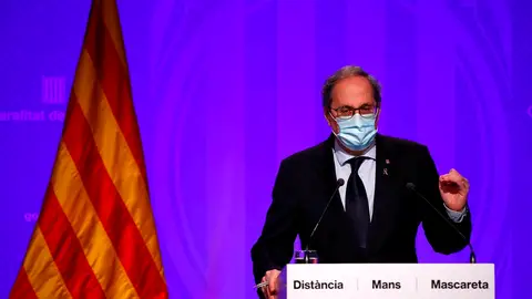 Quim Torra anuncia las nuevas medidas en Cataluña Quim Torra anuncia las nuevas medidas en Cataluña