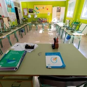 Un aula vacía de un colegio Un aula vacía de un colegio