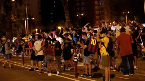 Aficionados del Barcelona. Aficionados del Barcelona.