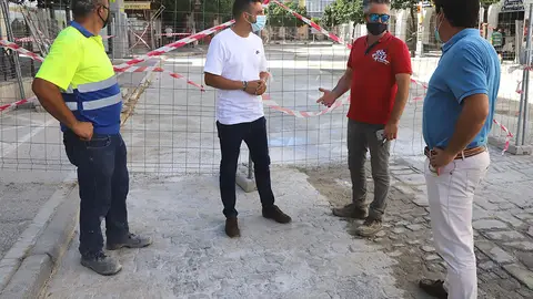 José Antonio Díaz, durante una visita en una obra José Antonio Díaz, durante una visita en una obra