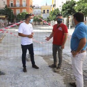 José Antonio Díaz, durante una visita en una obra