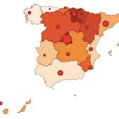 Mapa coronavirus en España 20 de septiembre