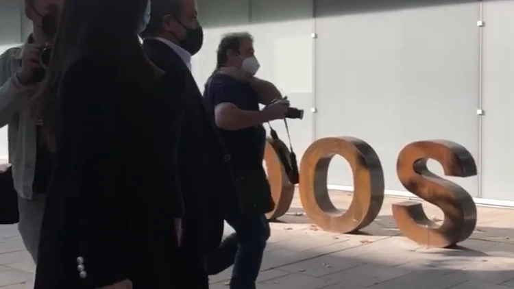 Marcos de Quinto, a su llegada a los juzgados con su mujer Marcos de Quinto, a su llegada a los juzgados con su mujer