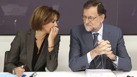 Mariano Rajoy junto a María Dolores de Cospedal Mariano Rajoy junto a María Dolores de Cospedal