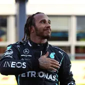 Lewis Hamilton, tras su victoria en el GP de la Toscana de Fórmula 1 Lewis Hamilton, tras su victoria en el GP de la Toscana de Fórmula 1