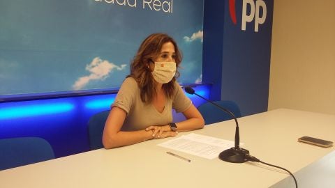 Rosa Romero durante la rueda de prensa en Ciudad Real