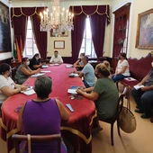 Instantes de la reunión en el Ayuntamiento Instantes de la reunión en el Ayuntamiento