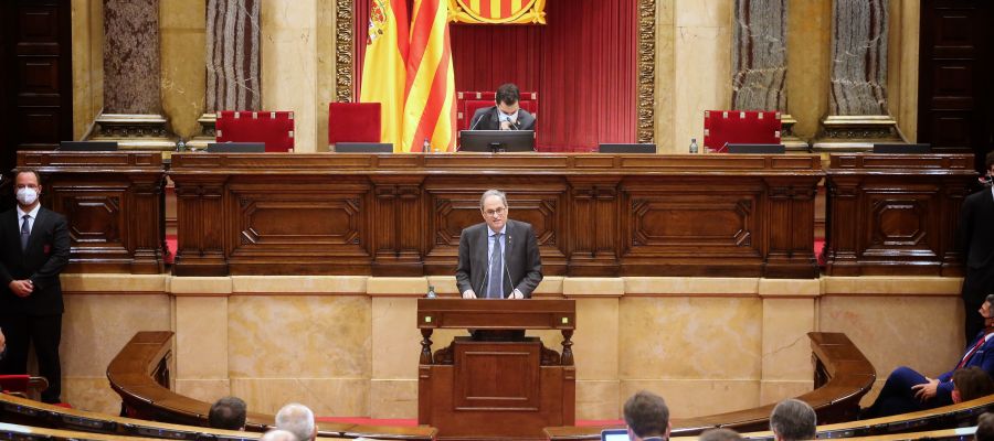 Quim Torra en la seva compareixença inicial Quim Torra en la seva compareixença inicial