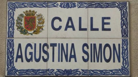 Placa de una calle de Zaragoza