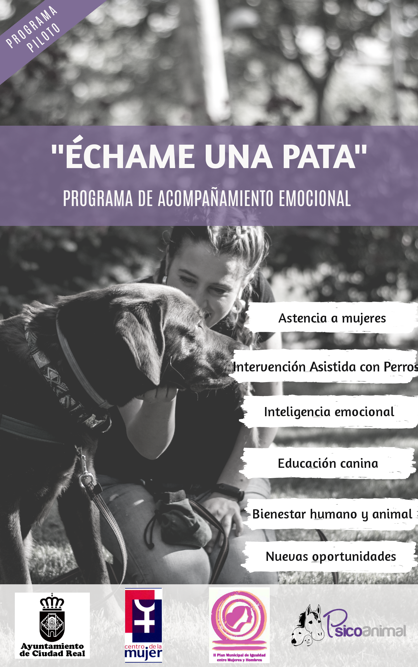 Ciudad Real comienza un proyecto de asistencia a víctimas de violencia de género con perros Ciudad Real comienza un proyecto de asistencia a víctimas de violencia de género con perros
