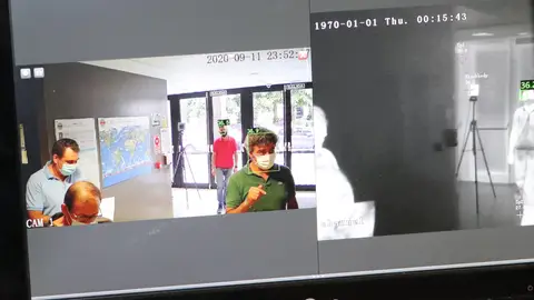 Cámara térmica en la sede del CEU en Elche Cámara térmica en la sede del CEU en Elche