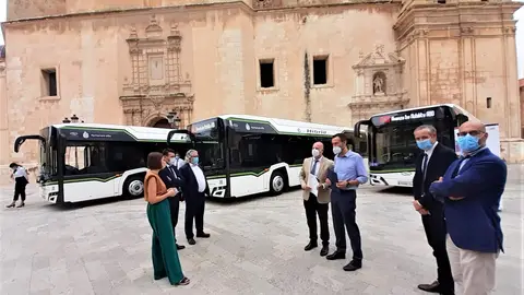 Nuevos autobuses híbridos del transporte público en Elche. Nuevos autobuses híbridos del transporte público en Elche.