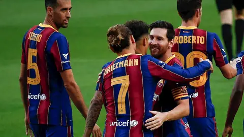 Messi, con Antoine Griezmann Regreso a la Champions