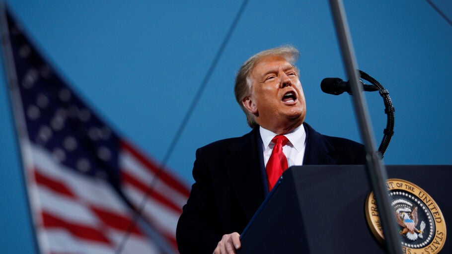 Donald Trump, durante un mitin en Fayetteville, Carolina del Norte