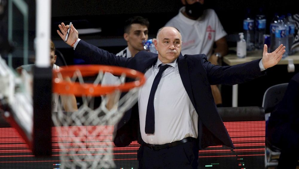 Pablo Laso, en la cancha Pablo Laso, en la cancha