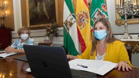 Irene Garc&iacute;a, durante una videoconferencia