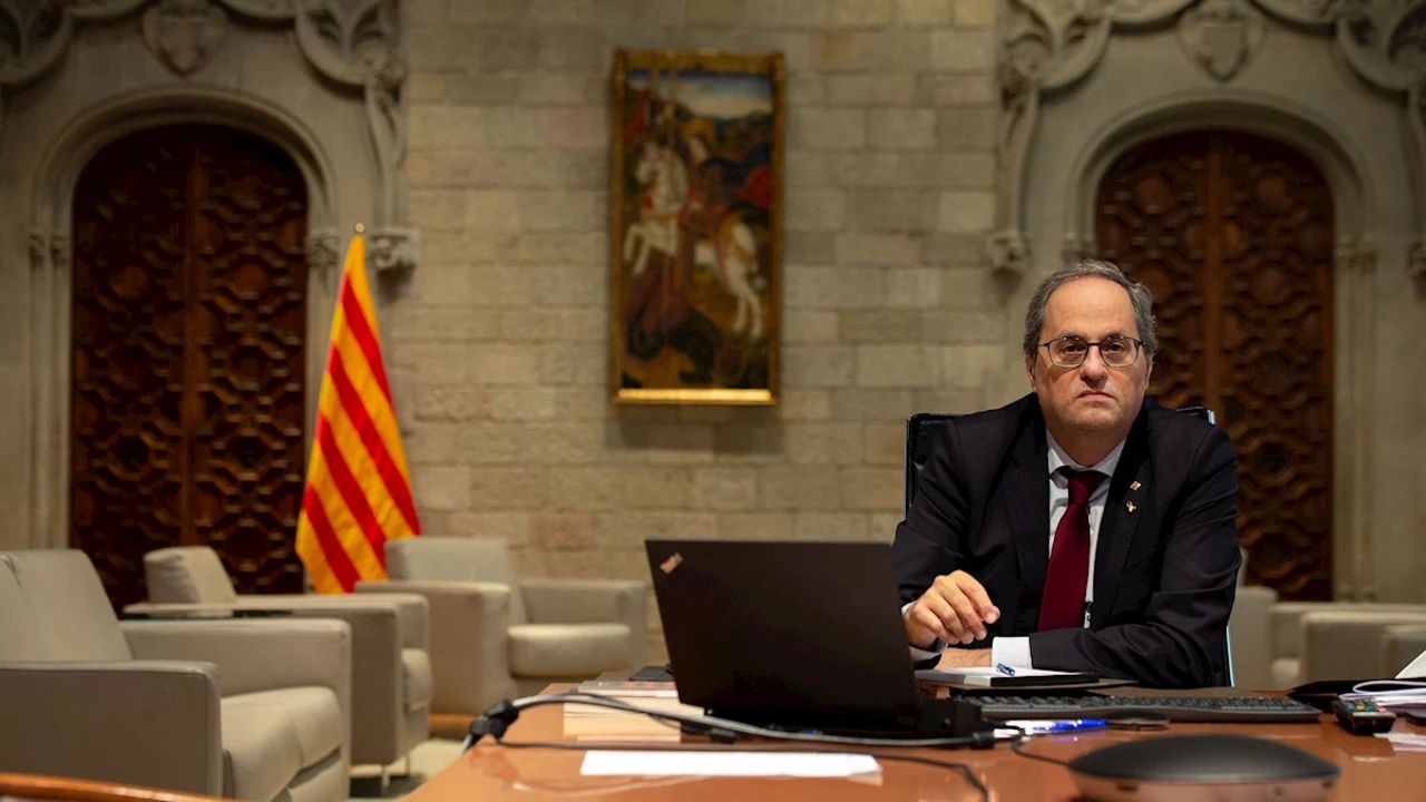 Quim Torra comparece tras ser inhabilitado por el Tribunal Supremo, en directo