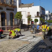 Prosiguen las obras en la calle Corredera Prosiguen las obras en la calle Corredera