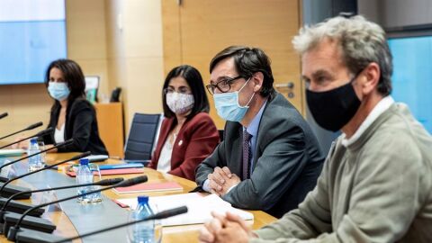 Salvador Illa, Carolina Darias y Fernando Sim&oacute;n