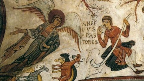 Anunciaci&oacute;n en el pante&oacute;n de los Reyes en San Isidoro de Le&oacute;n. 