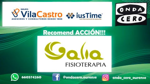 Visitamos hoxe no espacio Recomend/Acci&oacute;n da man do Grupo Vila Castro, a Fisioterapia Galia en Celanova.