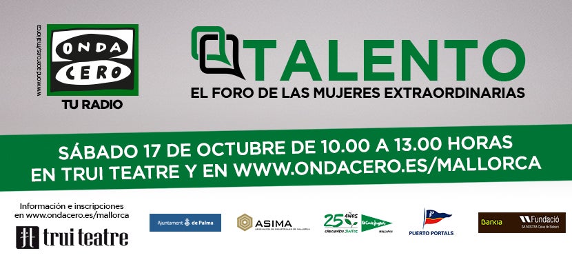 Sigue en directo el II Foro Talento de Onda Cero Mallorca Sigue en directo el II Foro Talento de Onda Cero Mallorca