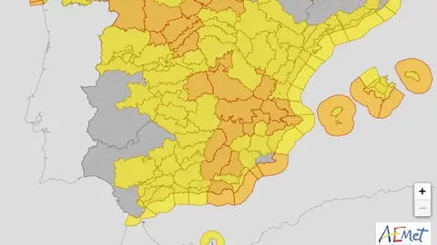 Avisos activados por AEMET para viernes 2 de octubre. Avisos activados por AEMET para viernes 2 de octubre.