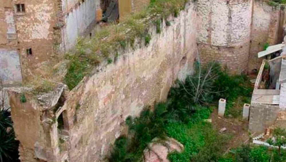Restos de la muralla árabe en el barrio del Carmen