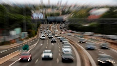 Movimiento en la salida de Madrid por la autopista A-6 el viernes 2 de octubre