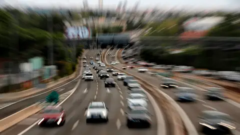 Movimiento en la salida de Madrid por la autopista A-6 el viernes 2 de octubre Movimiento en la salida de Madrid por la autopista A-6 el viernes 2 de octubre