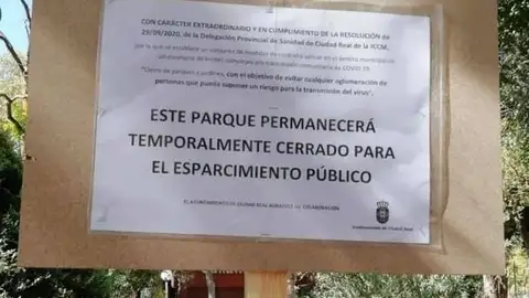 El Ayuntamiento cierra parques y jardines El Ayuntamiento cierra parques y jardines