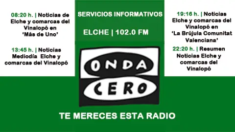 Servicios informativo de Onda Cero Elche. Servicios informativo de Onda Cero Elche.