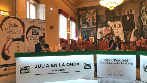Jos&eacute; Manuel Caballero durante la entrevista con Julia Otero
