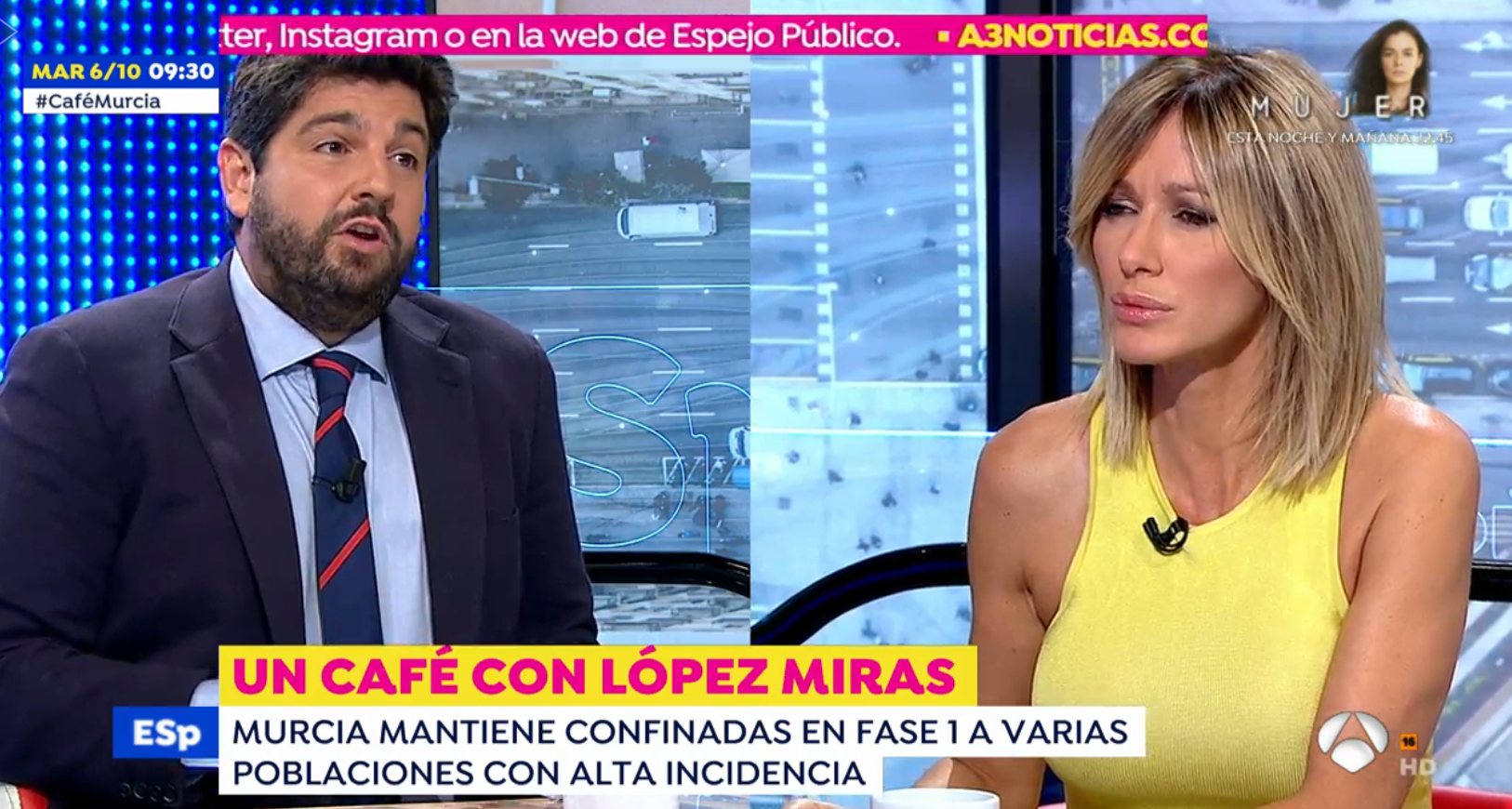 López Miras: "En esta segunda oleada, el virus ha llegado a Murcia a través de un vuelo infectado de Bolivia" López Miras: "En esta segunda oleada, el virus ha llegado a Murcia a través de un vuelo infectado de Bolivia"