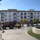 En Bollullos, labores de desinfección En Bollullos, labores de desinfección