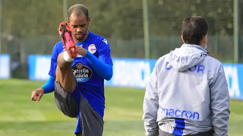 Diego Rolan Ya entrenó en Abegondo este jueves