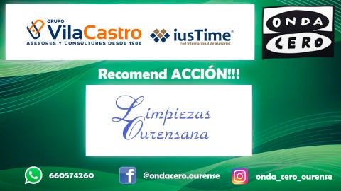 Hoxe visitamos Limpiezas Ourensana na secci&oacute;n Recomend ACCI&Oacute;N!!!