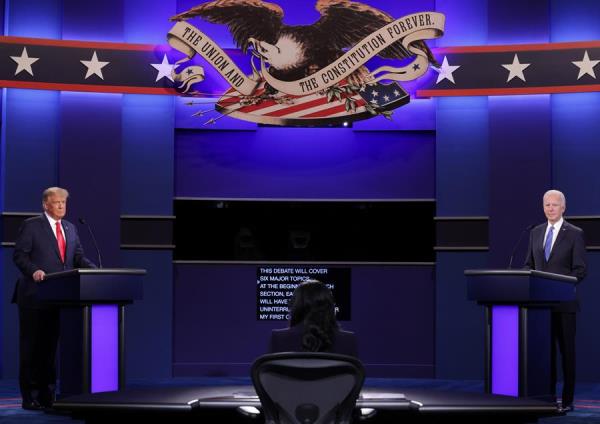 La moderadora, la más elogiada tras un debate contenido entre Trump y Biden La moderadora, la más elogiada tras un debate contenido entre Trump y Biden