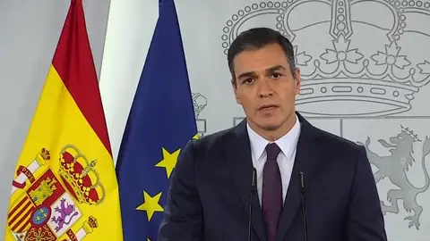 Pedro Sánchez comparece desde el Palacio de la Moncloa Pedro Sánchez comparece desde el Palacio de la Moncloa