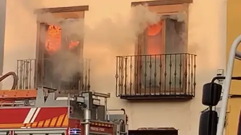 Incendio en Plaza de la Bolsa Alcázar de San Juan